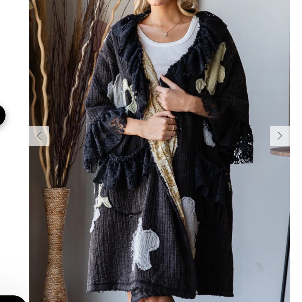 🎉 OLI & HALI “ Seattle 2 “ Oli and Hali FLORAL PATCHWORK DUSTER 66 - Picture 4 of 8